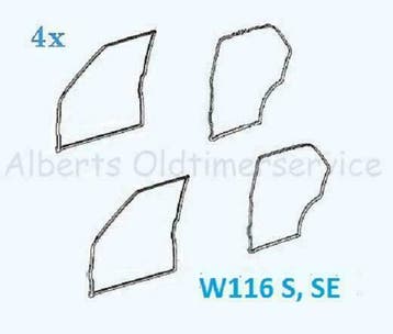 Set deurrubbers / 4x deurrubber W116 S, SE 280 300SD 350 450, Auto-onderdelen, Oldtimer-onderdelen, Ophalen of Verzenden