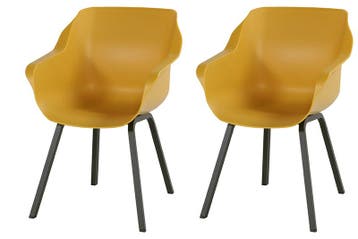Hartman Sophie Element dining armstoel - curry yellow - 2, Tuin en Terras, Tuinsets en Loungesets, Verzenden, Nieuw, Overige materialen