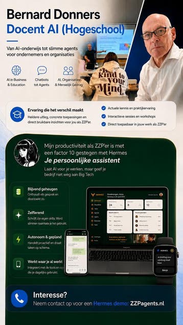 Digitale AI-assistent voor ZZP’ers zonder Big Tech lock-in, No cure no pay
