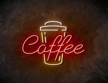 Koffie NEON bord led lichtbord verlichting lamp lichtbak XXL, Verzamelen, Merken en Reclamevoorwerpen, Verzenden, Nieuw