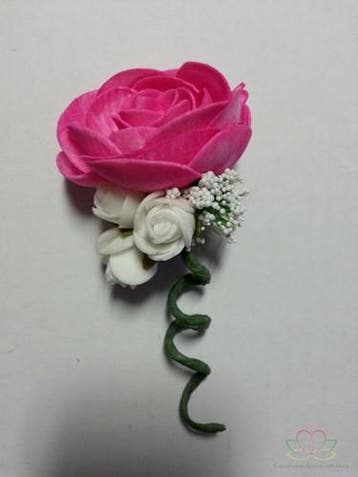 Corsage Ranonkel Fuchsia NeonPink CRC 51 Maatwerk, Ophalen of Verzenden, Nieuw