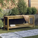 vidaXL Tuinbank 108x35x45 cm geïmpregneerd grenenhout, Tuin en Terras, Tuinbanken, Verzenden, Nieuw