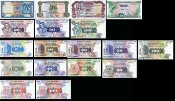 Oeganda. - 18 Banknotes - 1966/1982 (Zonder minimumprijs)