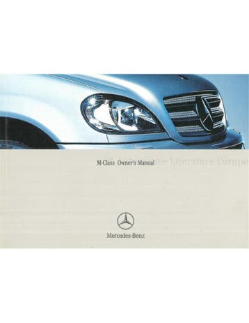 2003 MERCEDES BENZ M-KLASSE INSTRUCTIEBOEKJE ENGELS, Auto diversen