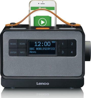 Radio op batterijen - Draagbare radio - DAB+ & FM - Zwart -, Verzenden, Zo goed als nieuw