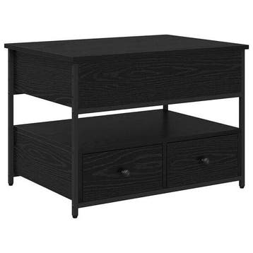 Salontafel Zwart Eiken 70x50cm | Retourdeal 34% Korting, 50 tot 100 cm, Minimalistisch en modern, Zo goed als nieuw, Metaal