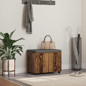 vidaXL Halbank Oudhout 60 x 38 x 46 cm Geïndustrialiseerd, Verzenden, Nieuw
