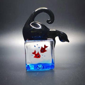 TAGLIAPIETRA - sculptuur, Acquario in vetro di Murano - 65, Antiek en Kunst