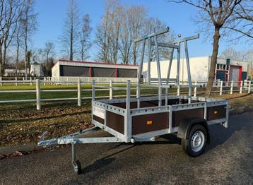 Steigeraanhanger bakwagen + steigerbok 250x130 750kg BEZORGD, Verzenden, Nieuw, Overige typen, 2 tot 5 meter
