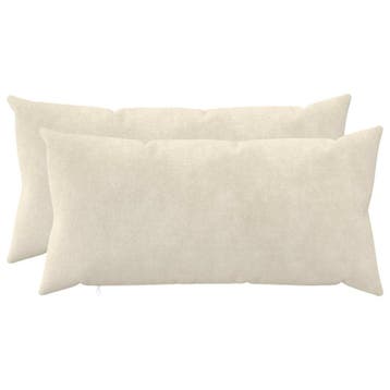 vidaXL Kussensloop 2 pcs HEERLEN Crèmekleurig 40 x 80 cm, Verzenden, Nieuw