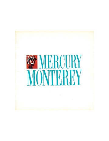 1962 MERCURY MONTEREY BROCHURE ENGELS (USA), Nieuw, Author