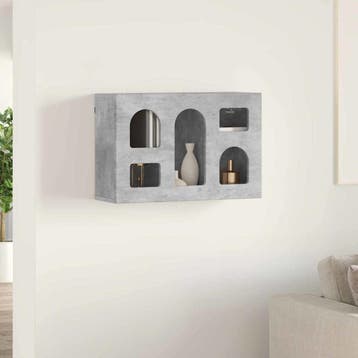 vidaXL Hangkast met plank ELST Betongrijs 60 x 20 x 40 cm, Huis en Inrichting, Verzenden, Nieuw