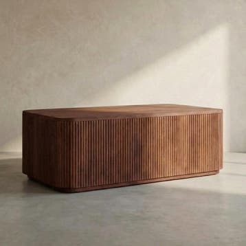 *WOONWINKEL* Ribbelhout Salontafel Rechthoekig, Huis en Inrichting, Tafels | Salontafels, Verzenden, Nieuw