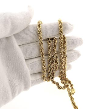 Gouden gedraaide schakelketting, Ophalen of Verzenden, Gebruikt, Goud, Goud