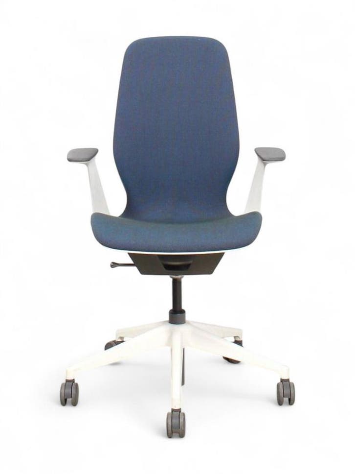 Steelcase SILQ stoel, blauw-wit, Huis en Inrichting, Stoelen, Blauw, Gebruikt, Ophalen of Verzenden