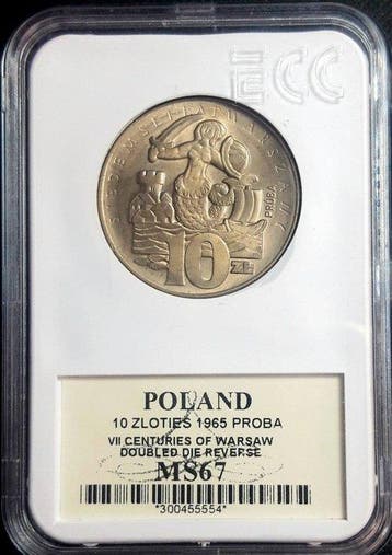 Polen. 10 Zloty, Pattern/Essai 1965, VII Centuries of Warsaw