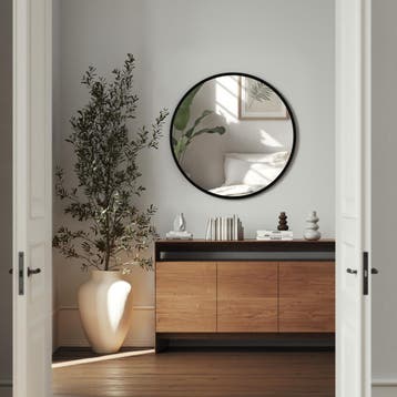 Ronde wandspiegel Fiona met aluminiumframe - 80 cm, Verzenden, Nieuw