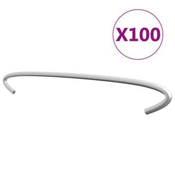vidaXL Gabionhaken 100 st 40 cm gegalvaniseerd staal, Verzenden, Nieuw