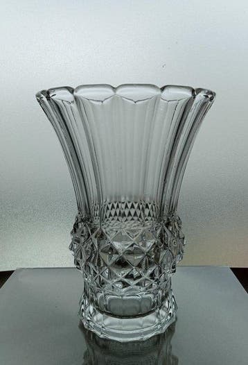 Val Saint Lambert - René Delvenne - Vaas - Half kristal -
