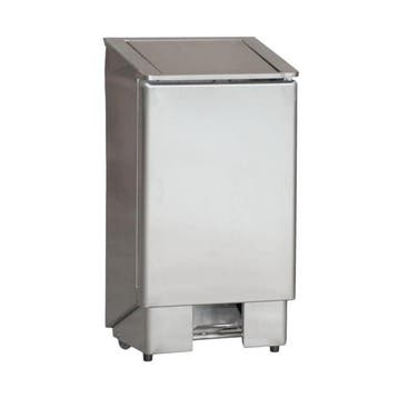 Afvalbak met voetpedaal | RVS | 370 x 400 x 800 mm |  2 f..., Verzenden, Nieuw in verpakking