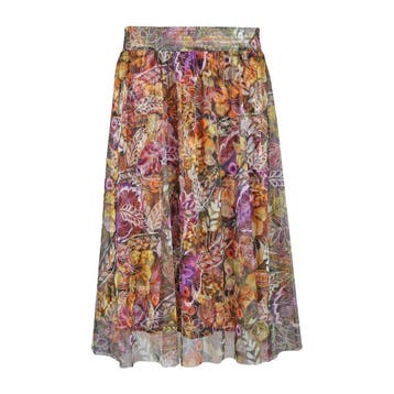 Princess goes Hollywood • paars oranje midi rok • 36, Kleding | Dames, Rokken, Princess goes Hollywood, Verzenden, Nieuw, Oranje