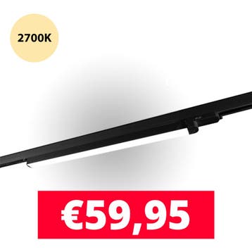 LED Railverlichting TL Linear 120 cm Zwart 2700K