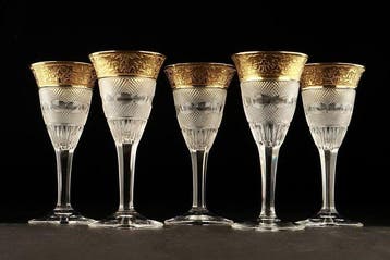 Moser & Söhne - Drinkservies - Prachtig! - Kristal, Antiek en Kunst