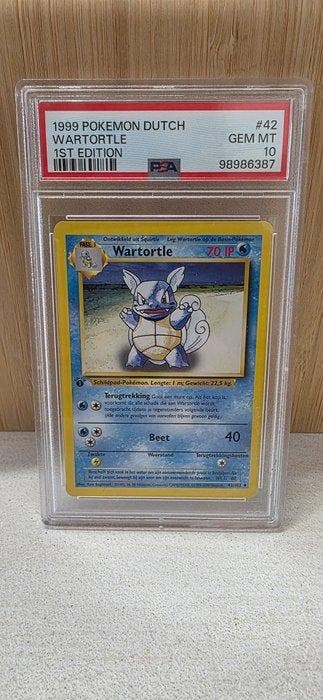 Pokémon - 1 Graded card - Wartortle #42 First edition - PSA, Nieuw