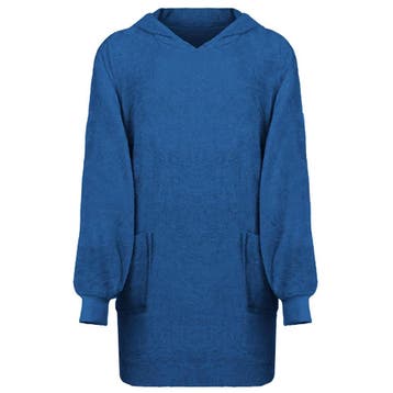 vidaXL Deken hoodie KINN Marineblauw L Katoen, Verzenden, Nieuw
