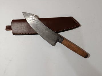 Hypnotics Waves - Keukenmes - Chefs knife - Lederen schede