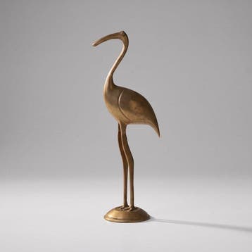 Beeld, Gestileerde ibis • Mid Century • gepatineerd • India, Antiek en Kunst