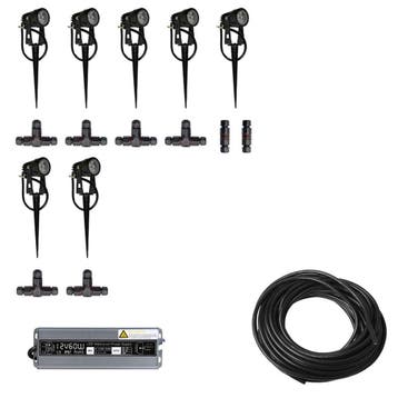 7x LED grond spot - 12V - 3 watt - complete DIY set, Tuin en Terras, Ophalen of Verzenden, Nieuw