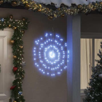 vidaXL Kerstverlichting vuurwerk 140 koudwitte LEDs 17 cm, Verzenden, Nieuw