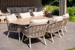 Taste Puglia/Nevada low dining tuinset (7-delig) - Latte, Tuin en Terras, Tuinsets en Loungesets, Verzenden, Nieuw, Rvs, Tuinset
