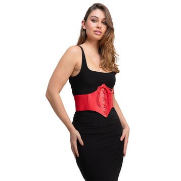 Korset Riem Nepleer Rood, Verzenden, Nieuw, Feestartikel