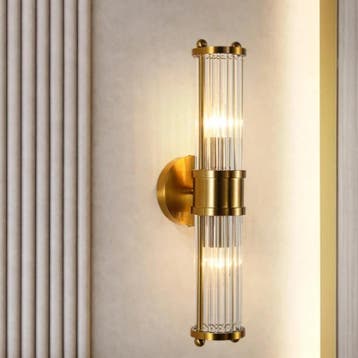 Luxe Kristallen Wandlamp Goud E14 Modern, Huis en Inrichting, Lampen | Wandlampen, Verzenden, Nieuw