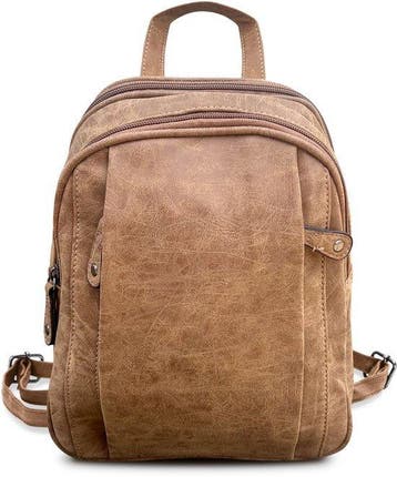 THL Design Dames Rugzak Kleine Rugtas Bruin, Overige merken, Minder dan 30 cm, Verzenden, 25 tot 40 cm