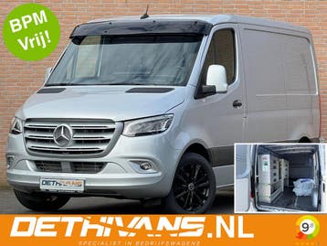 Zakelijke Lease |  Mercedes-Benz Sprinter 314CDI 143PK 9G-Tr, Automaat, Stof, Gebruikt, Zwart