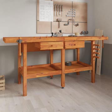 vidaXL Werkbank met lades en bankschroeven 192x62x83 cm, Verzenden, Nieuw
