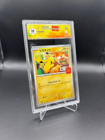 Pokémon - 1 Graded card - Pikachu 020 “Burger Pikachu” Promo, Nieuw