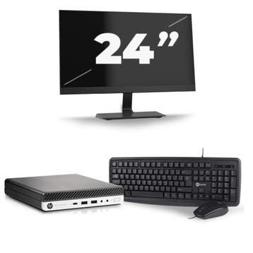 HP EliteDesk 800 G5  -   i5-9e  - 8GB  - 256GB  + 1x 24 inch, Verzenden, Refurbished