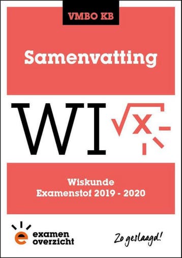 ExamenOverzicht - Samenvatting Wiskunde VMBO KB, Boeken, Schoolboeken, Verzenden, Gelezen, ExamenOverzicht
