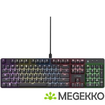 Trust GXT 871 Zora Toetsenbord Zwart Azerty Belgisch, Computers en Software, Verzenden, Nieuw, Trust