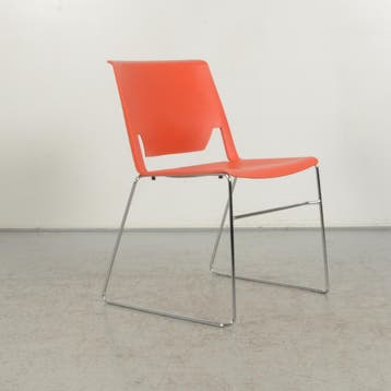 Kantinestoel Haworth Comforto D6240 - Rood - Buisframe, Ophalen of Verzenden, Nieuw