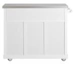 Keukenwagen met RVS Blad, Schuifdeuren & Flessenrek 116cm, Verzenden, Nieuw