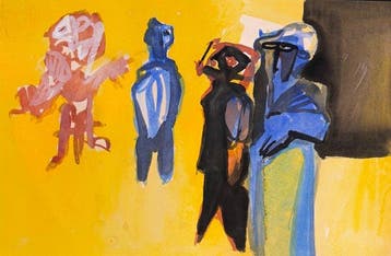 Marcus de Vestele (1941-2024) - Composition Cobra aux quatre, Antiek en Kunst, Kunst | Schilderijen | Modern