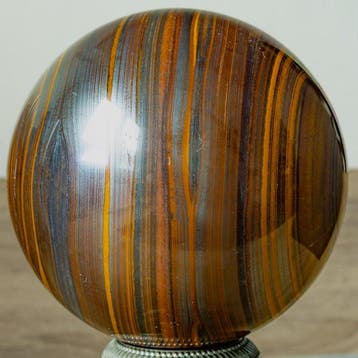 Tigereye large AAA Tigereye sphere - Hoogte: 12.4 cm -
