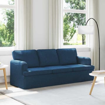 vidaXL Bank Blauw 201 x 80 x 85 cm Stof, Huis en Inrichting, Verzenden, Nieuw, Stof, Minder dan 150 cm