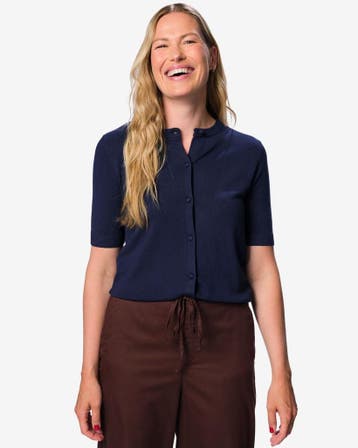 HEMA Damesvest Lila gebreid donkerblauw van €19.99 voor sale, Verzenden, Nieuw