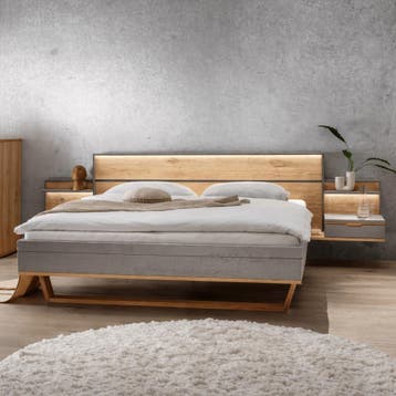 Forestales Alabama II Grijs Houten Bed - 140 x 200, Nieuw